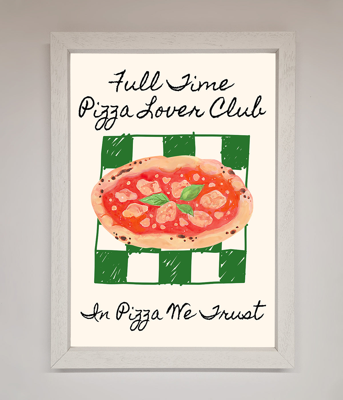 Pizza Lover Club Framed Wall Art print