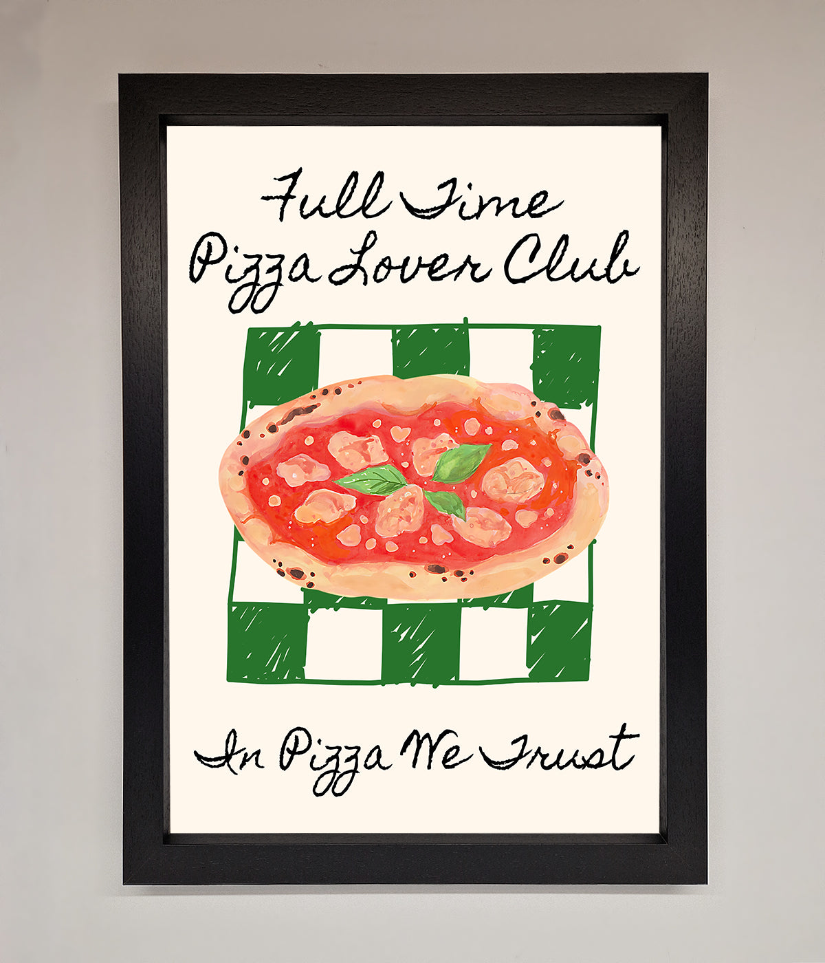 Pizza Lover Club Framed Wall Art print