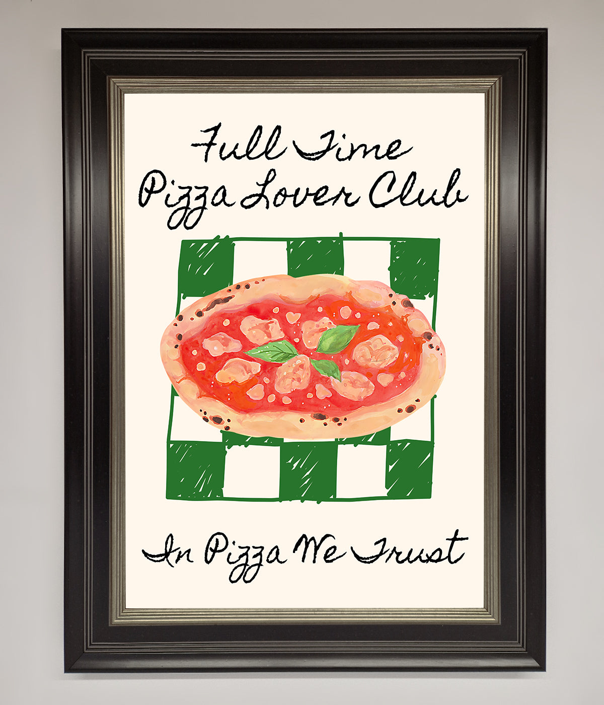 Pizza Lover Club Framed Wall Art print