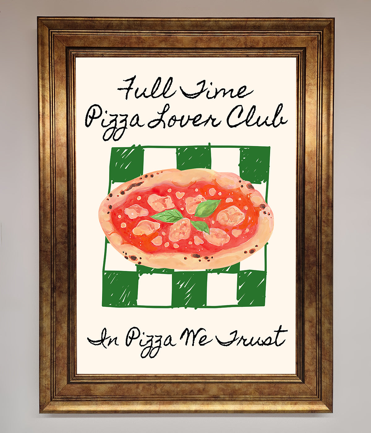 Pizza Lover Club Framed Wall Art print