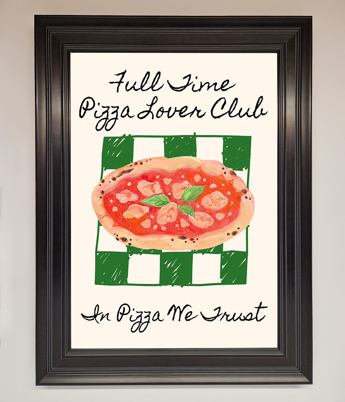 Pizza Lover Club Framed Wall Art print