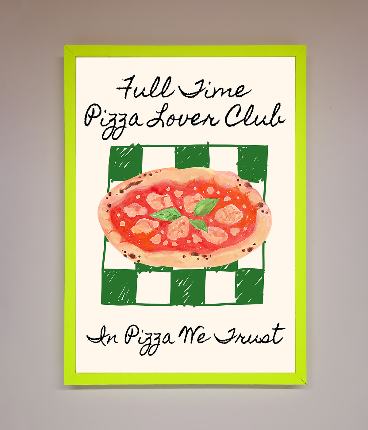 Pizza Lover Club Framed Wall Art print