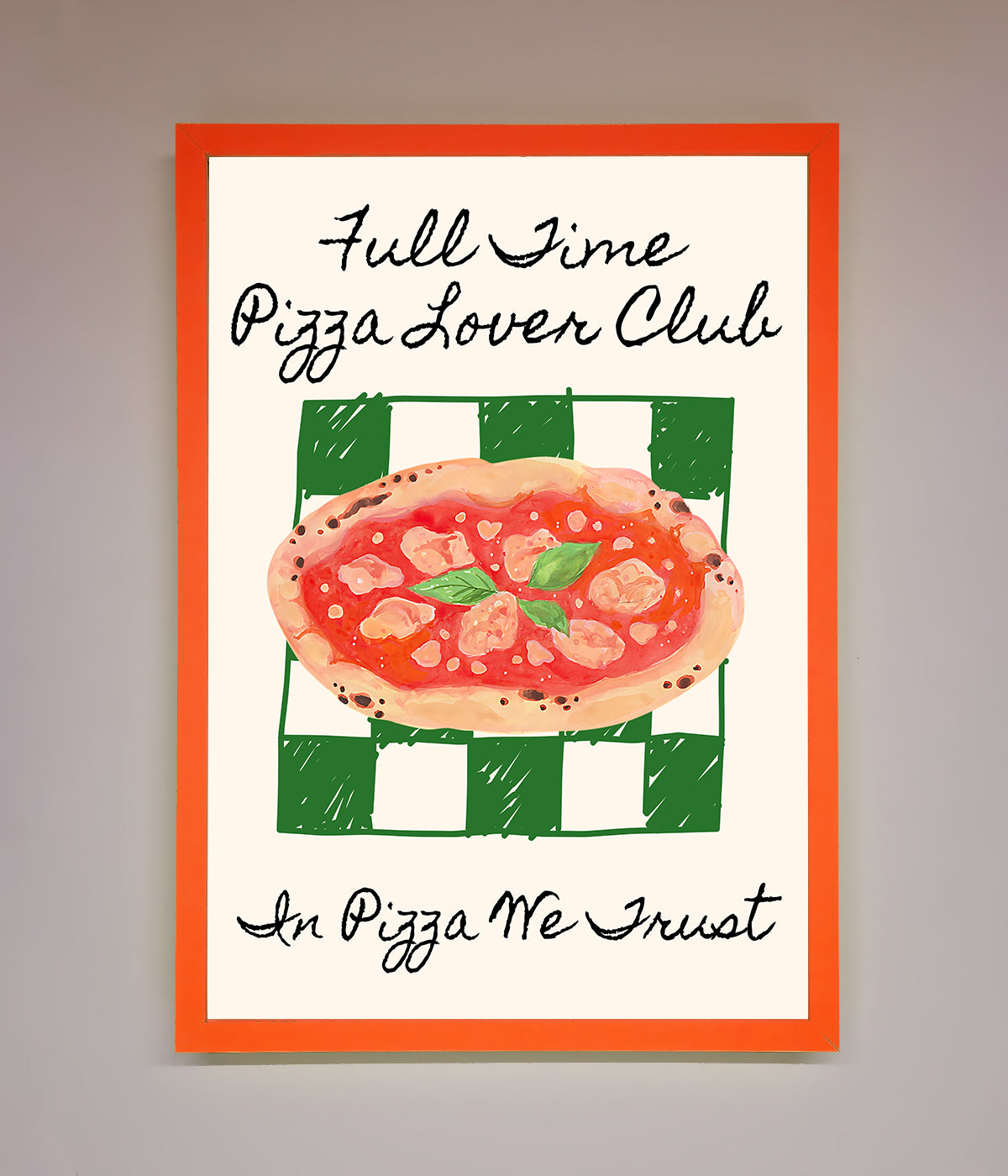 Pizza Lover Club Framed Wall Art print