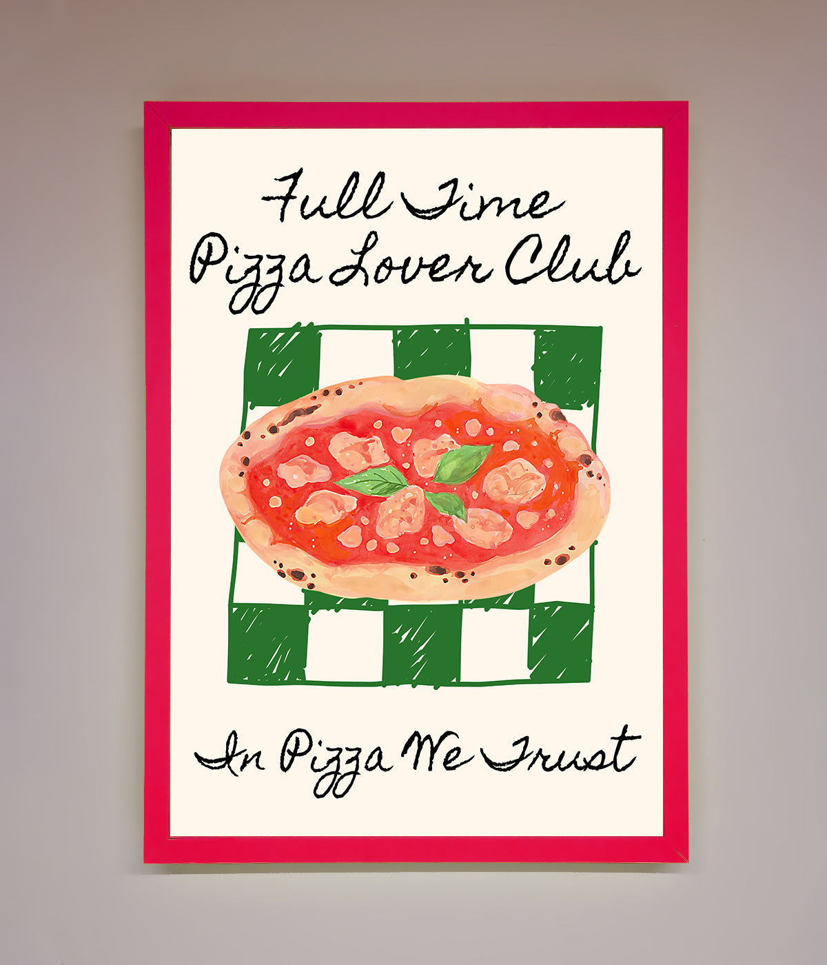 Pizza Lover Club Framed Wall Art print