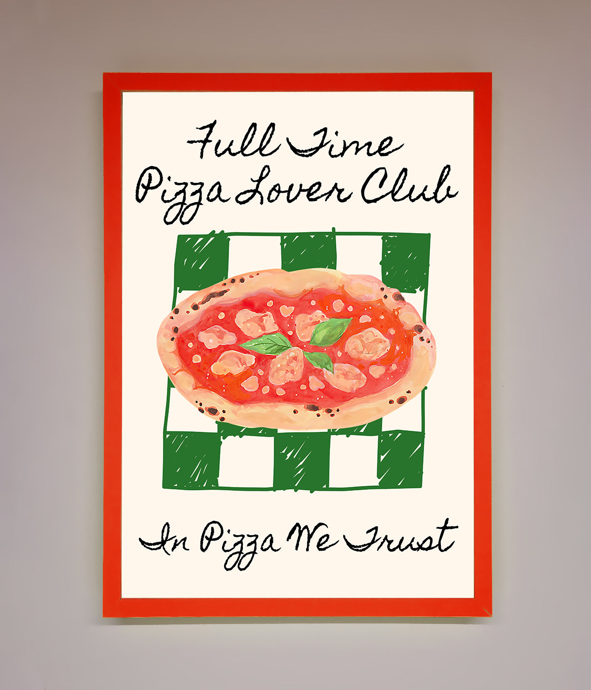 Pizza Lover Club Framed Wall Art print