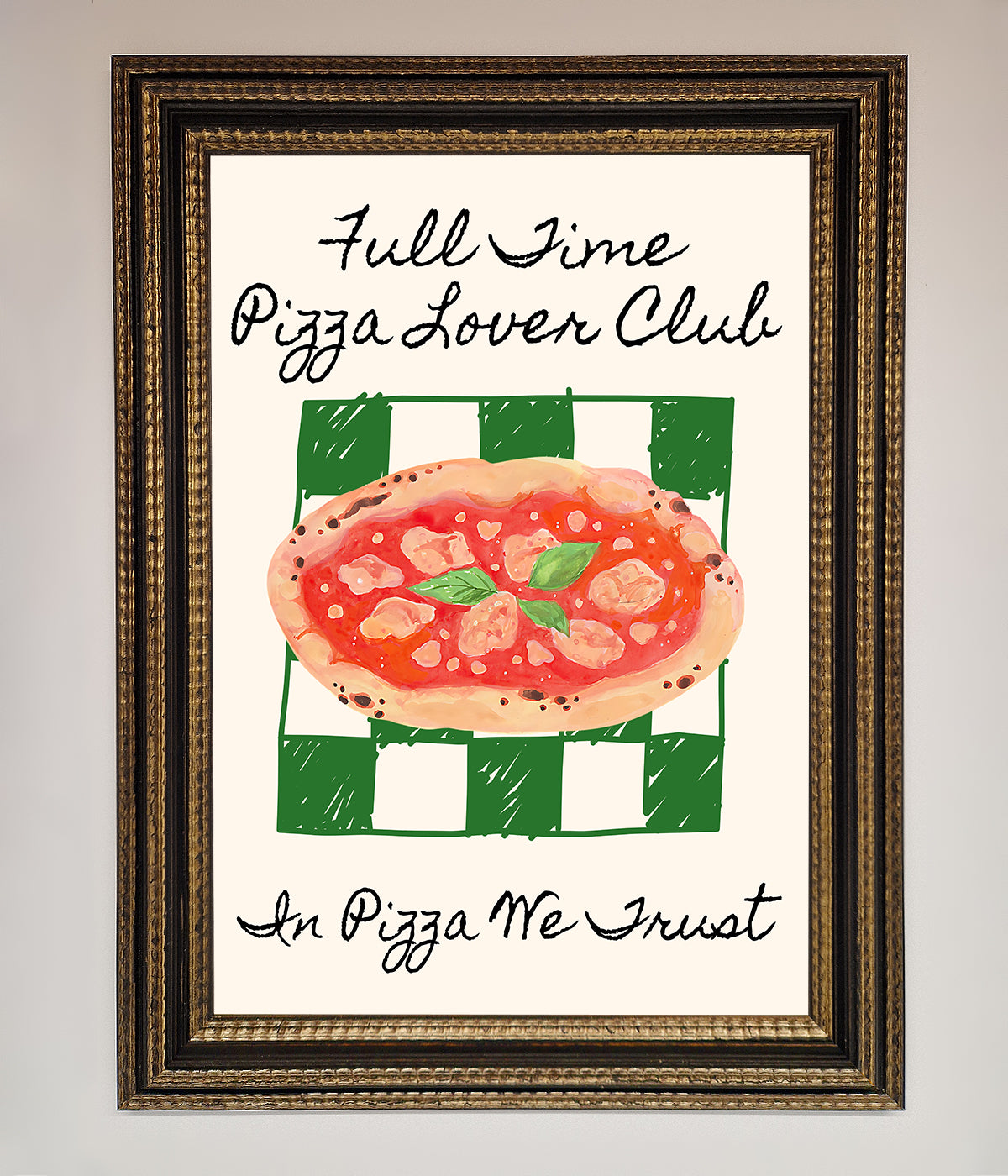 Pizza Lover Club Framed Wall Art print