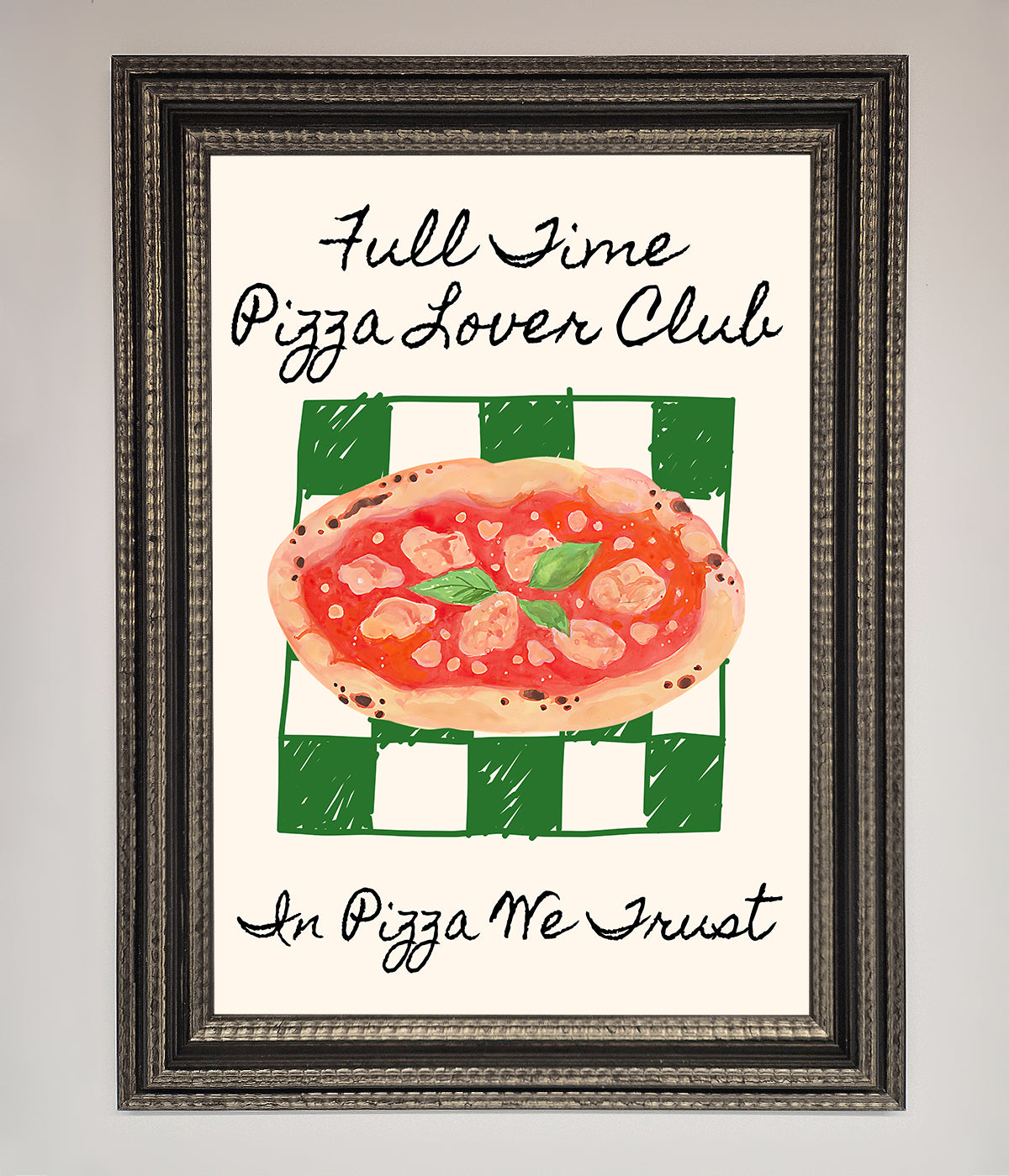 Pizza Lover Club Framed Wall Art print