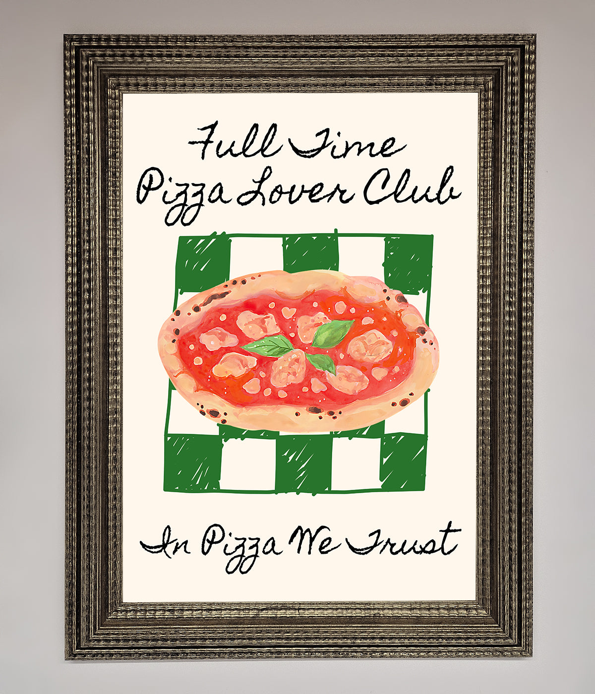 Pizza Lover Club Framed Wall Art print