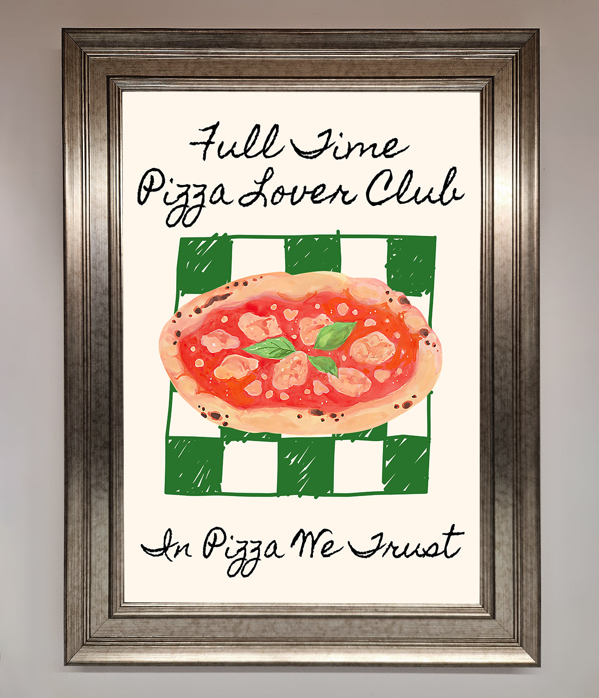 Pizza Lover Club Framed Wall Art print