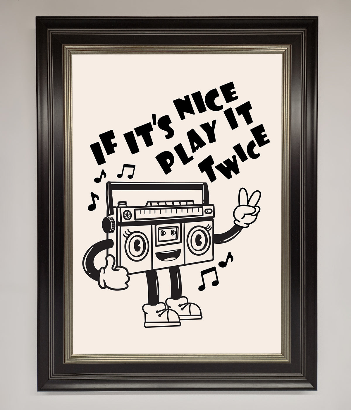 Play Twice Framed Wall Art print