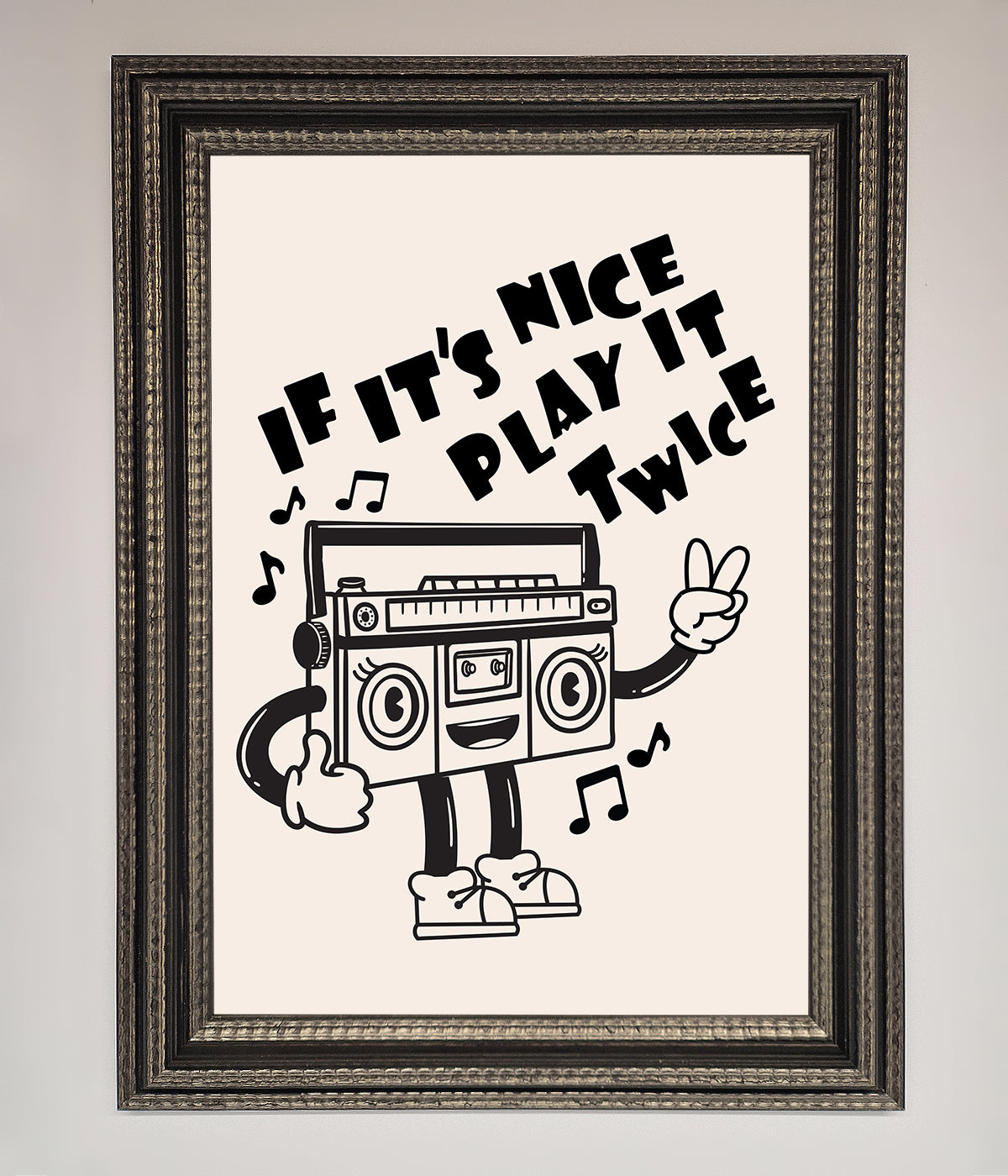 Play Twice Framed Wall Art print