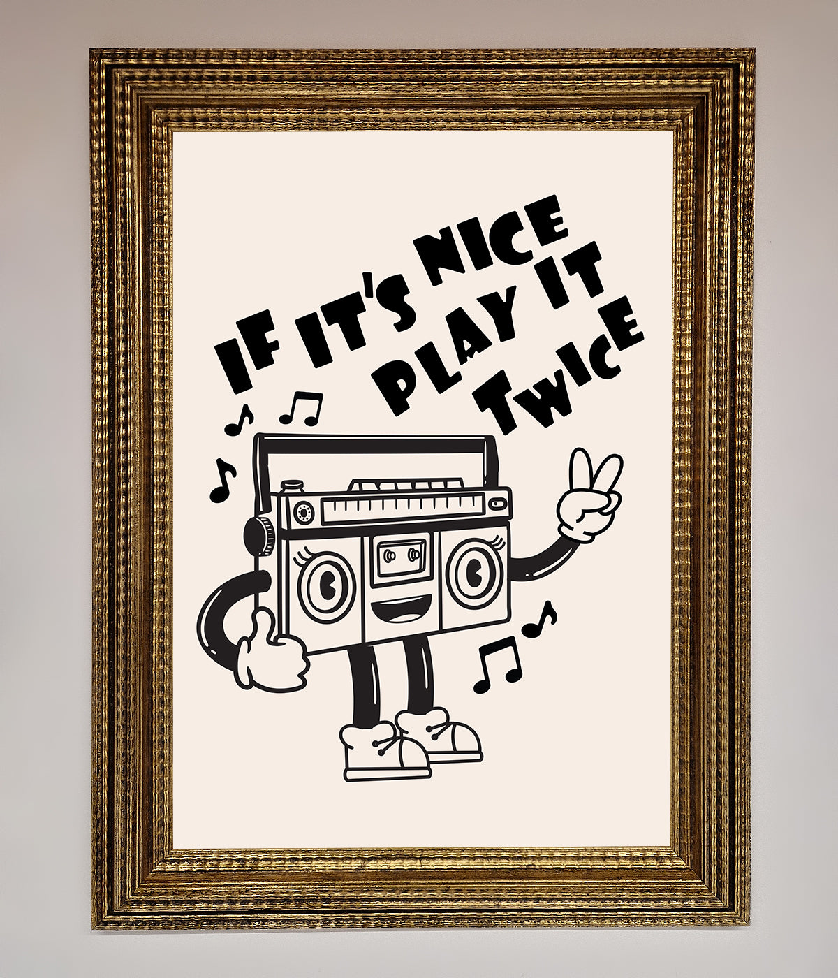 Play Twice Framed Wall Art print