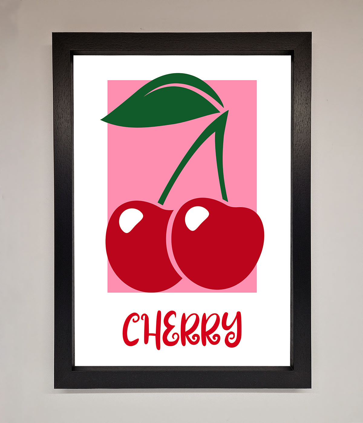 Red Cherries Modern Framed Poster print