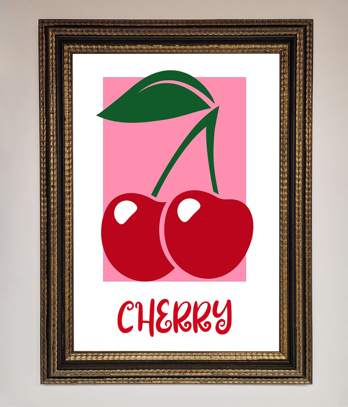 Red Cherries Modern Framed Poster print