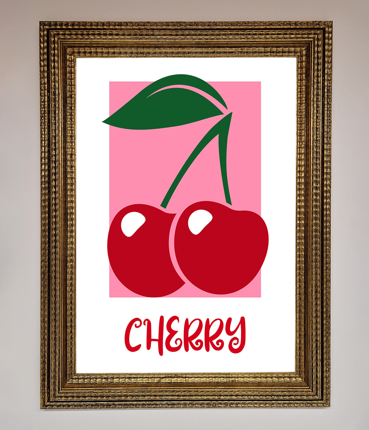 Red Cherries Modern Framed Poster print