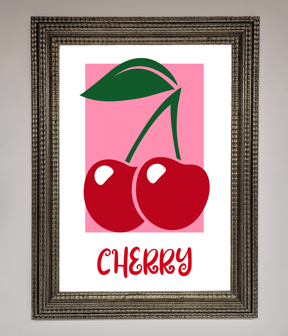 Red Cherries Modern Framed Poster print