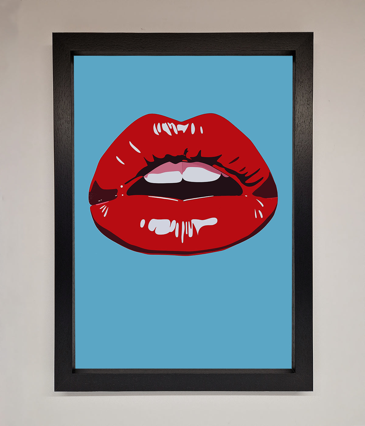 Red Lips Contemporary Framed Poster print