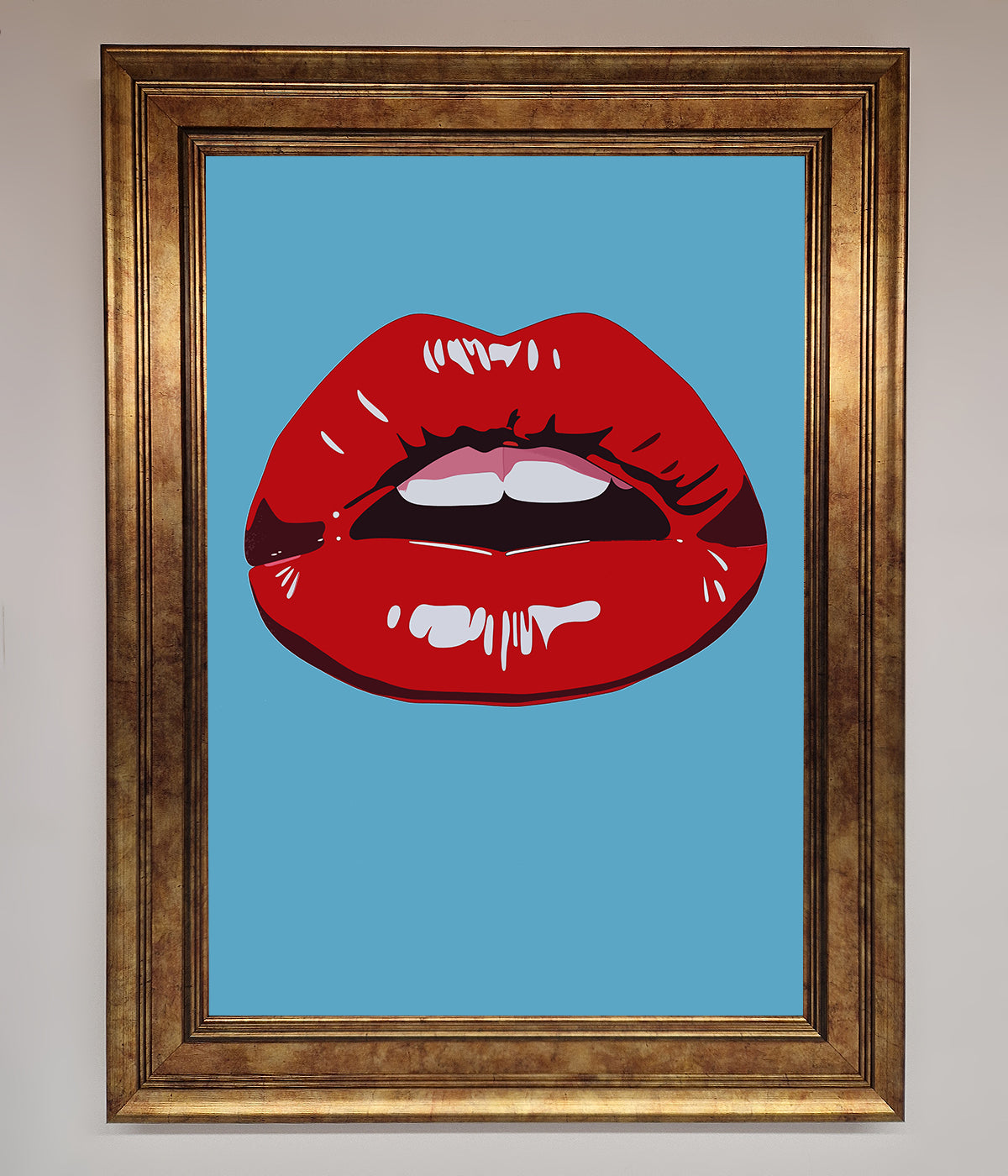 Red Lips Contemporary Framed Poster print