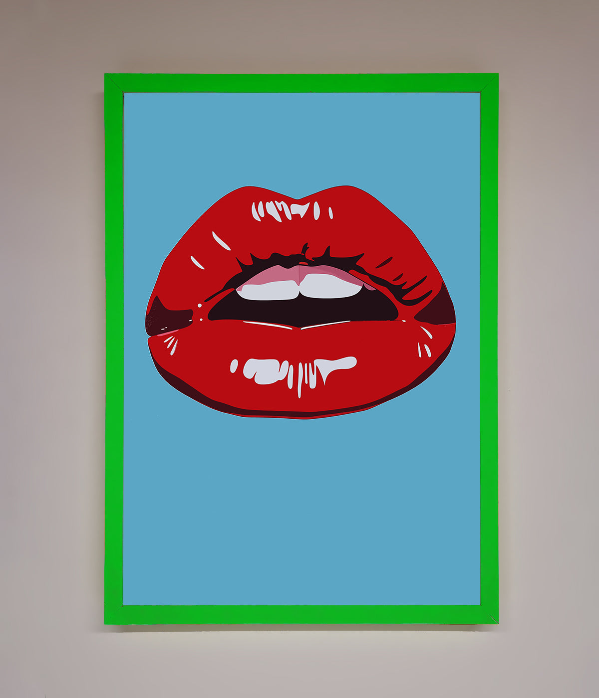 Red Lips Contemporary Framed Poster print