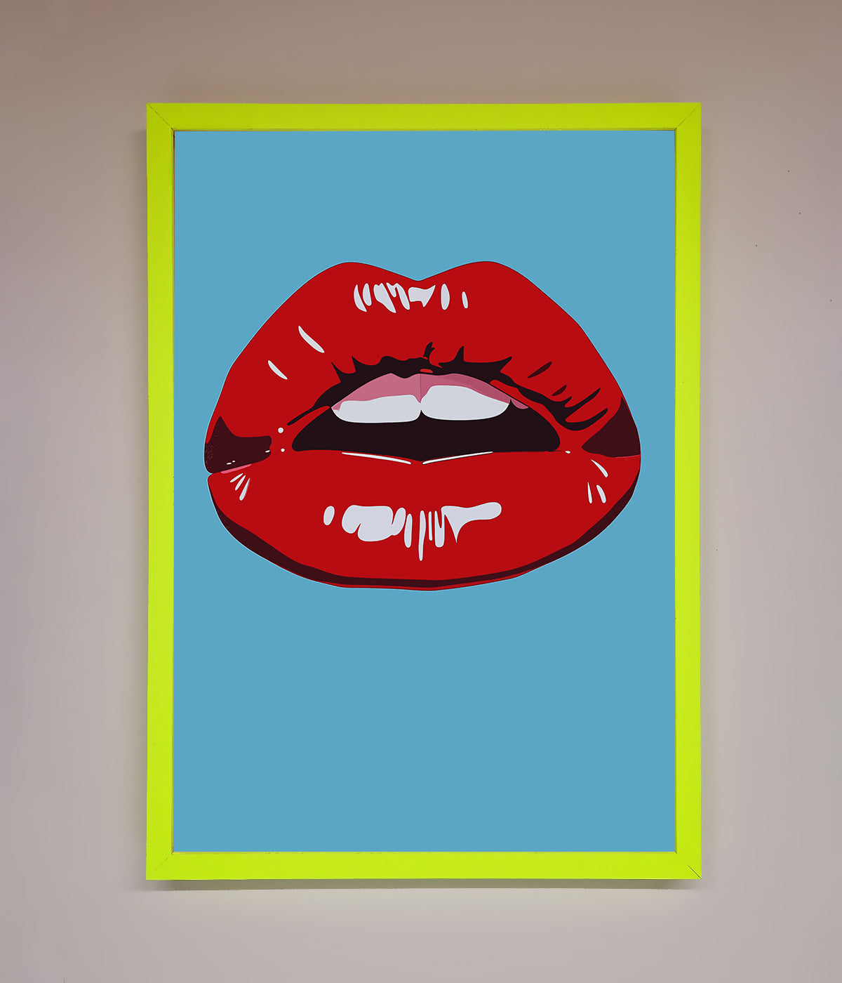 Red Lips Contemporary Framed Poster print