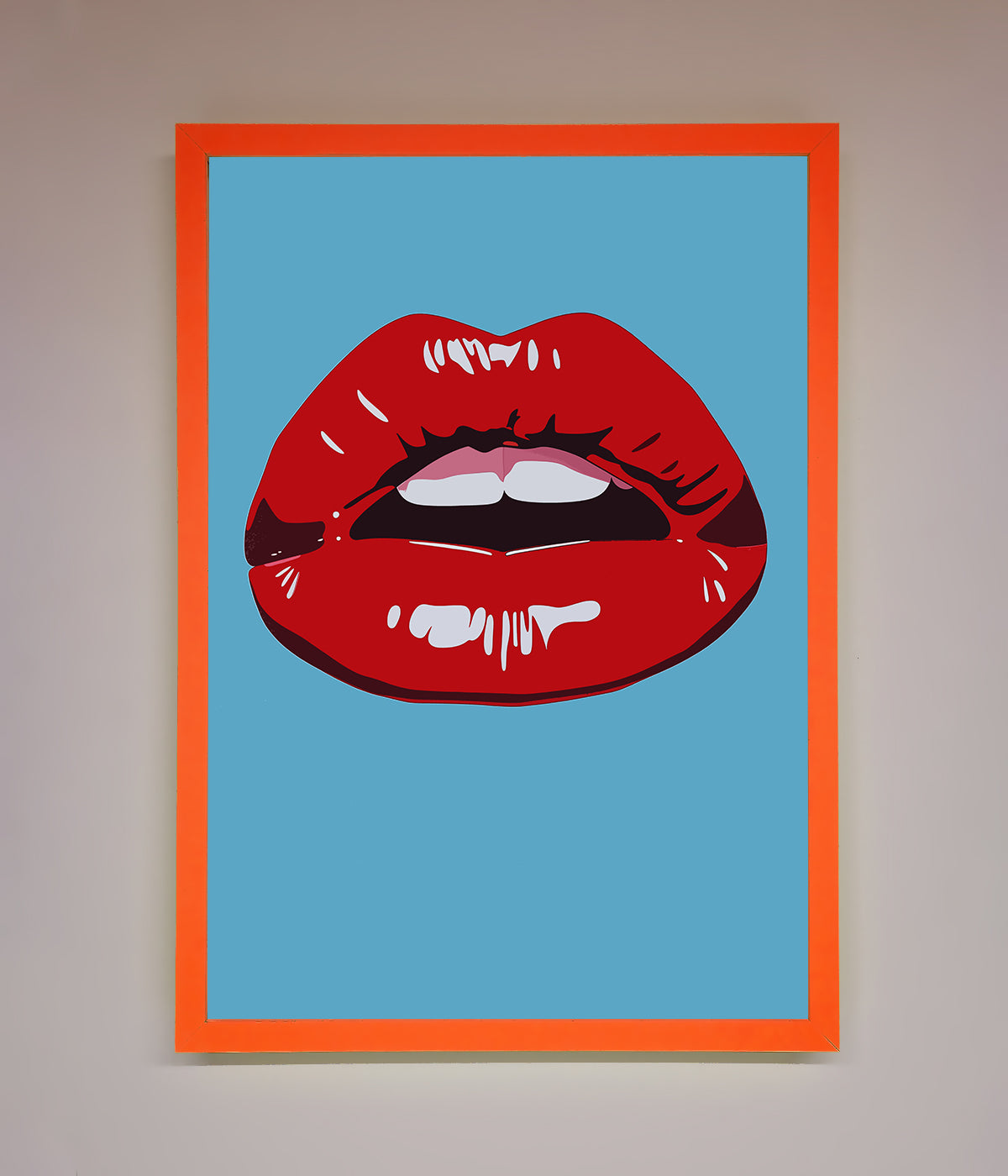 Red Lips Contemporary Framed Poster print