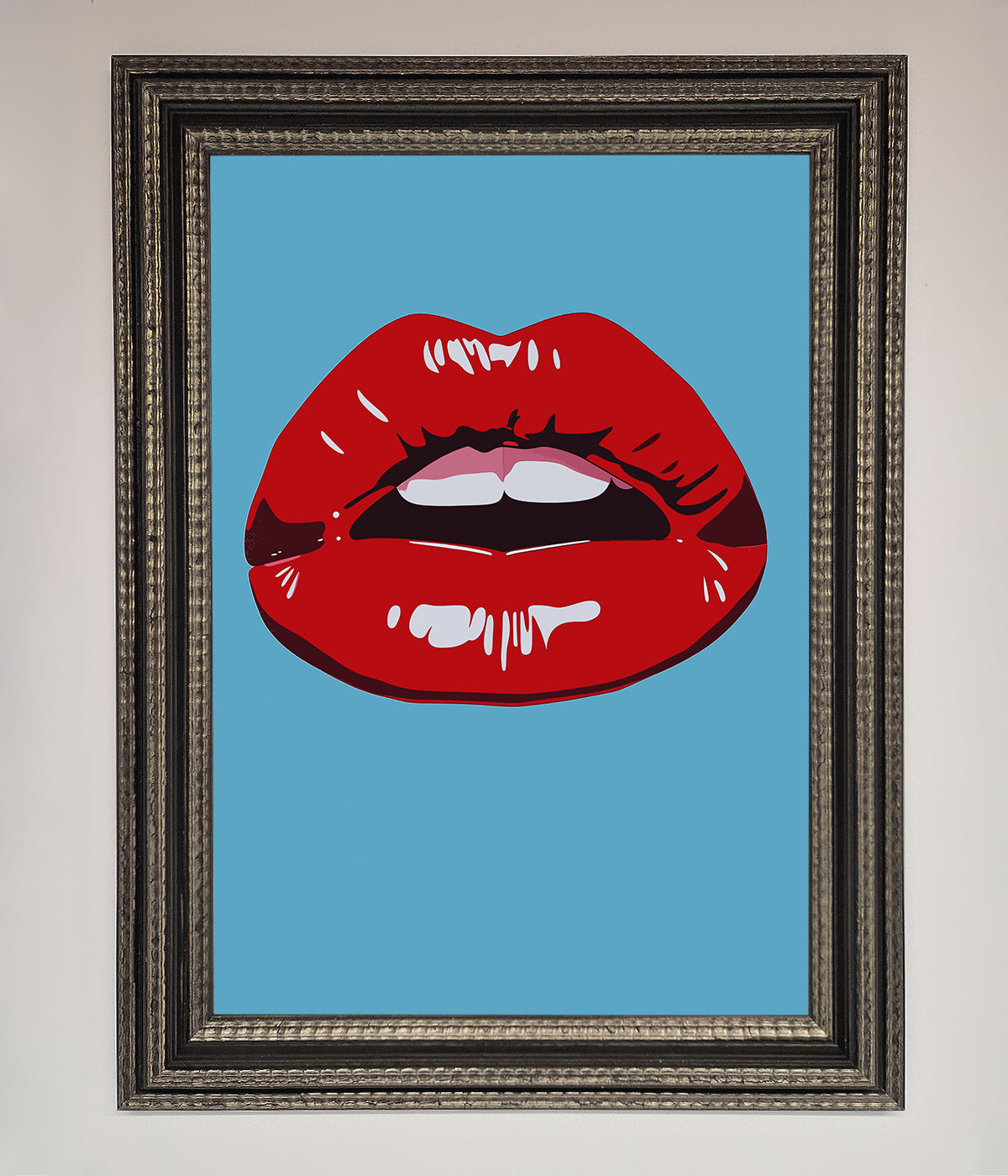 Red Lips Contemporary Framed Poster print