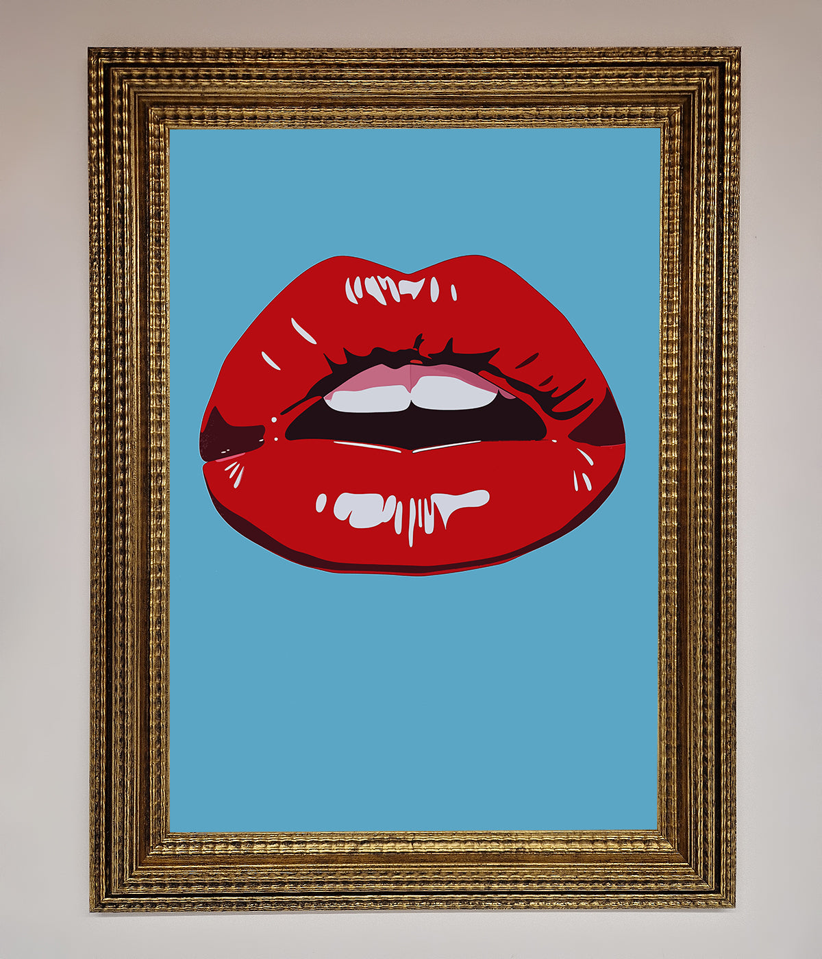 Red Lips Contemporary Framed Poster print