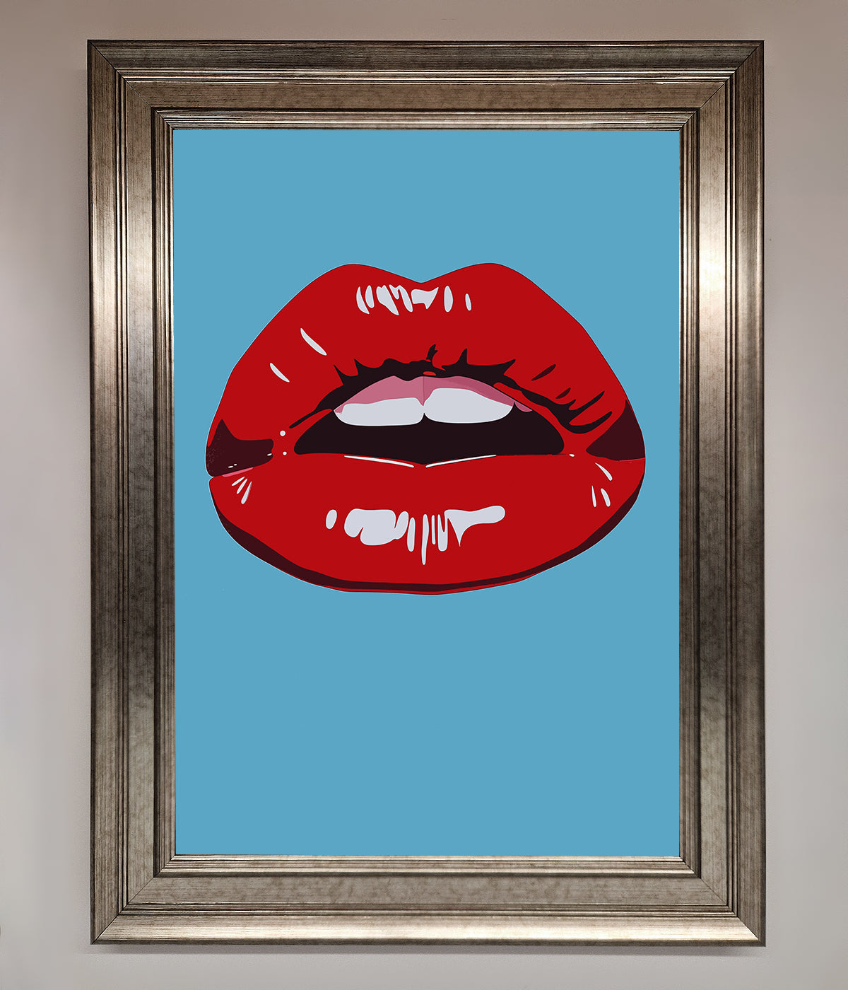 Red Lips Contemporary Framed Poster print