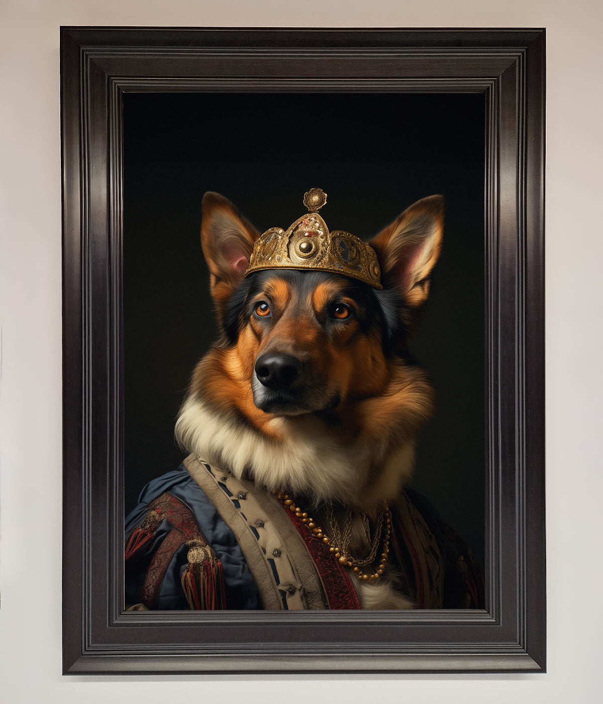 Renaissance German Shepherd Framed Wall Art print