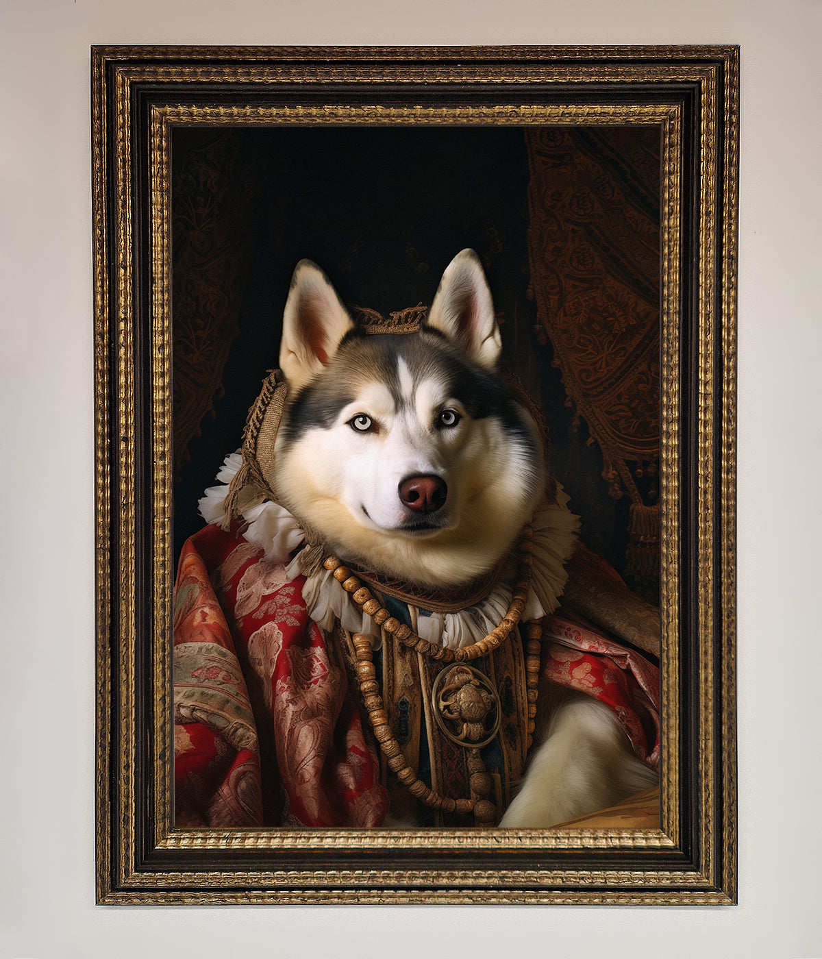 Renaissance Husky framed print artwork.