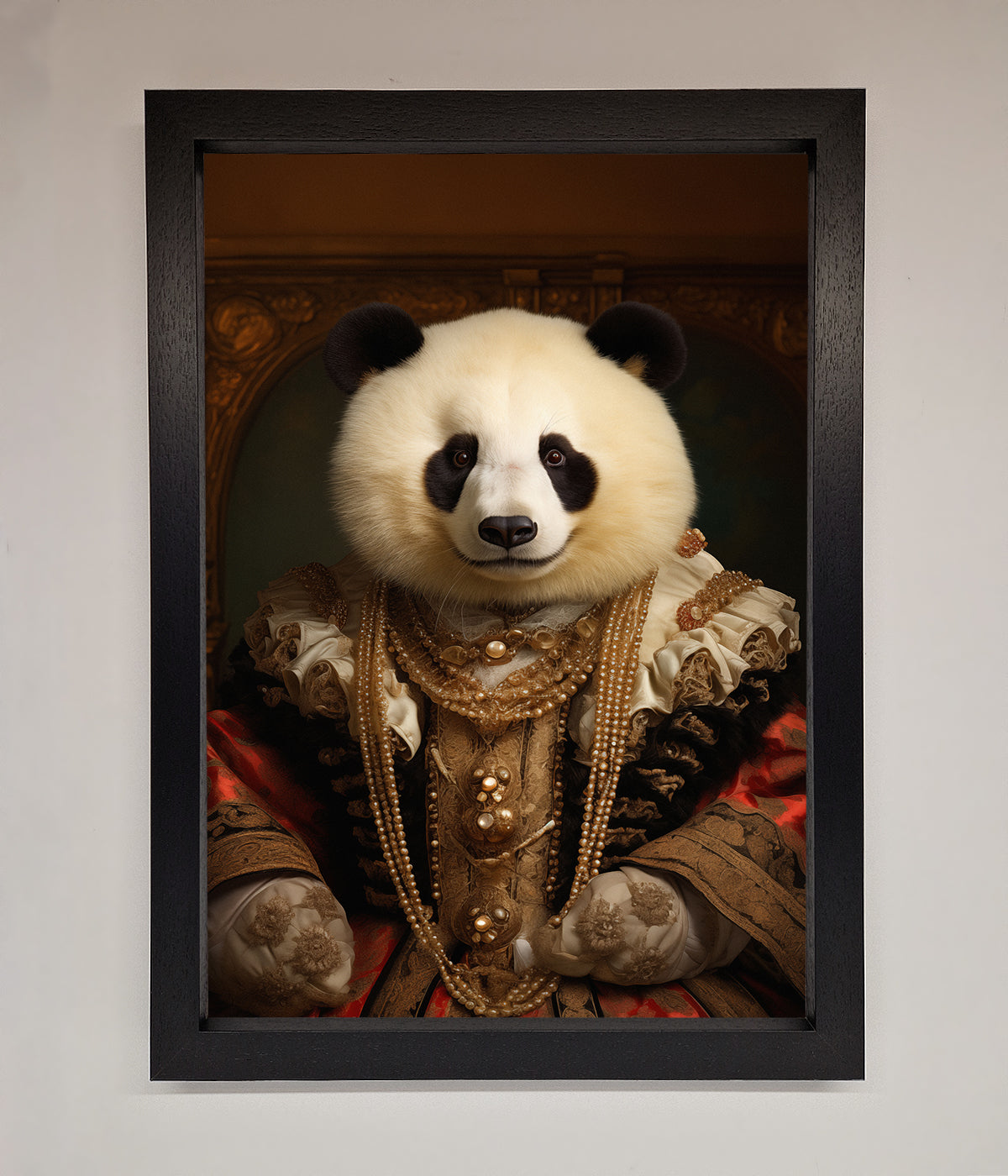 Renaissance Panda Framed Print print