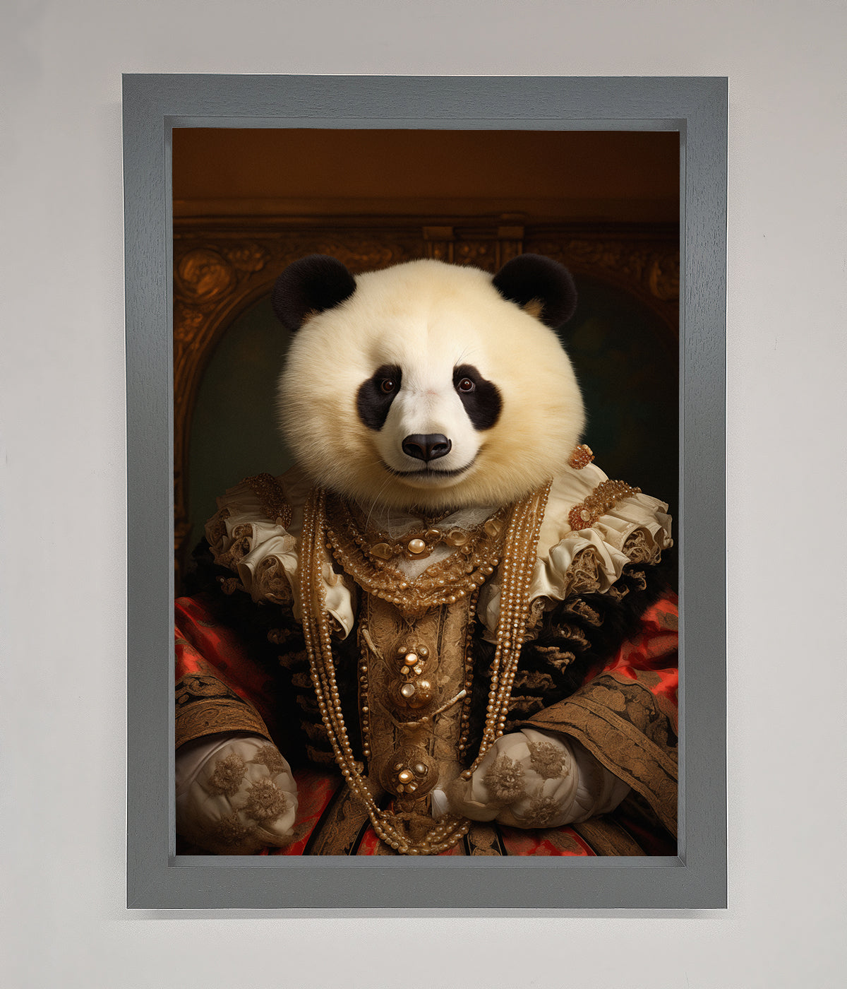 Renaissance Panda Framed Print print