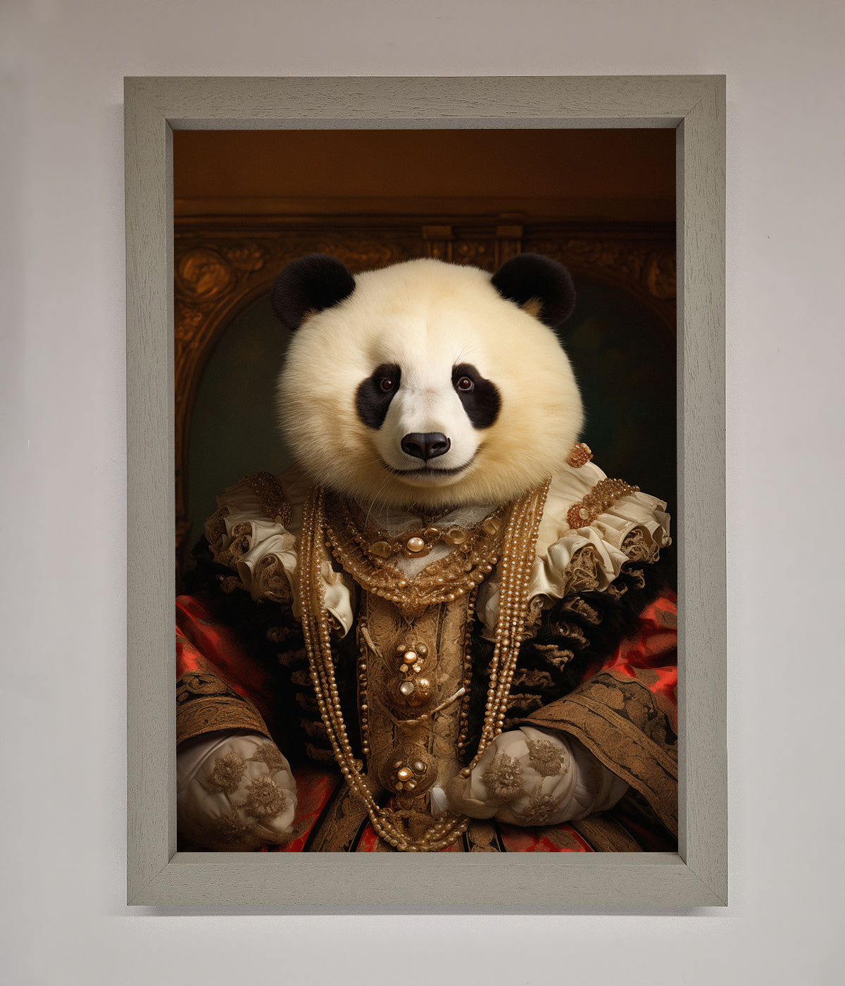 Renaissance Panda Framed Print print