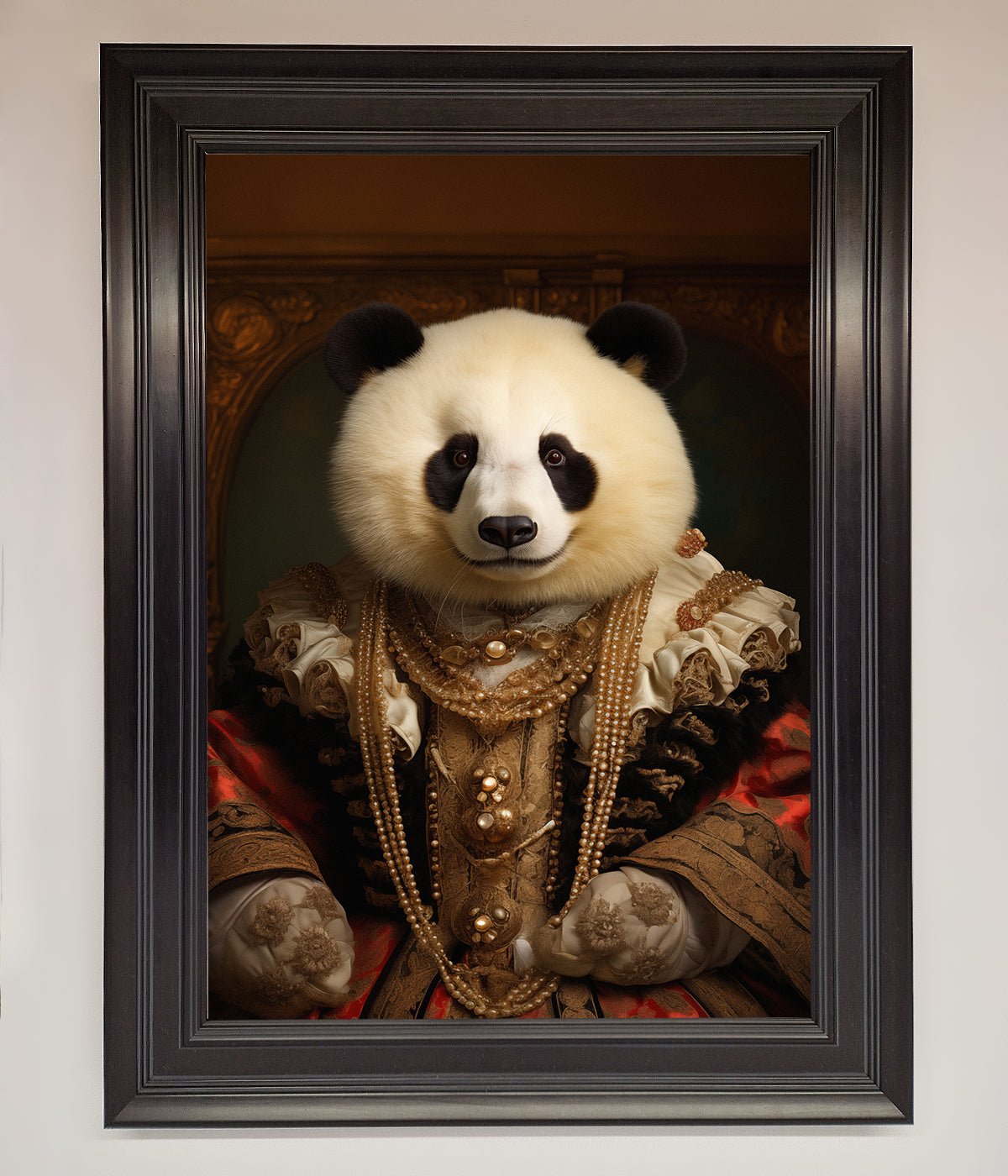 Renaissance Panda Framed Print print