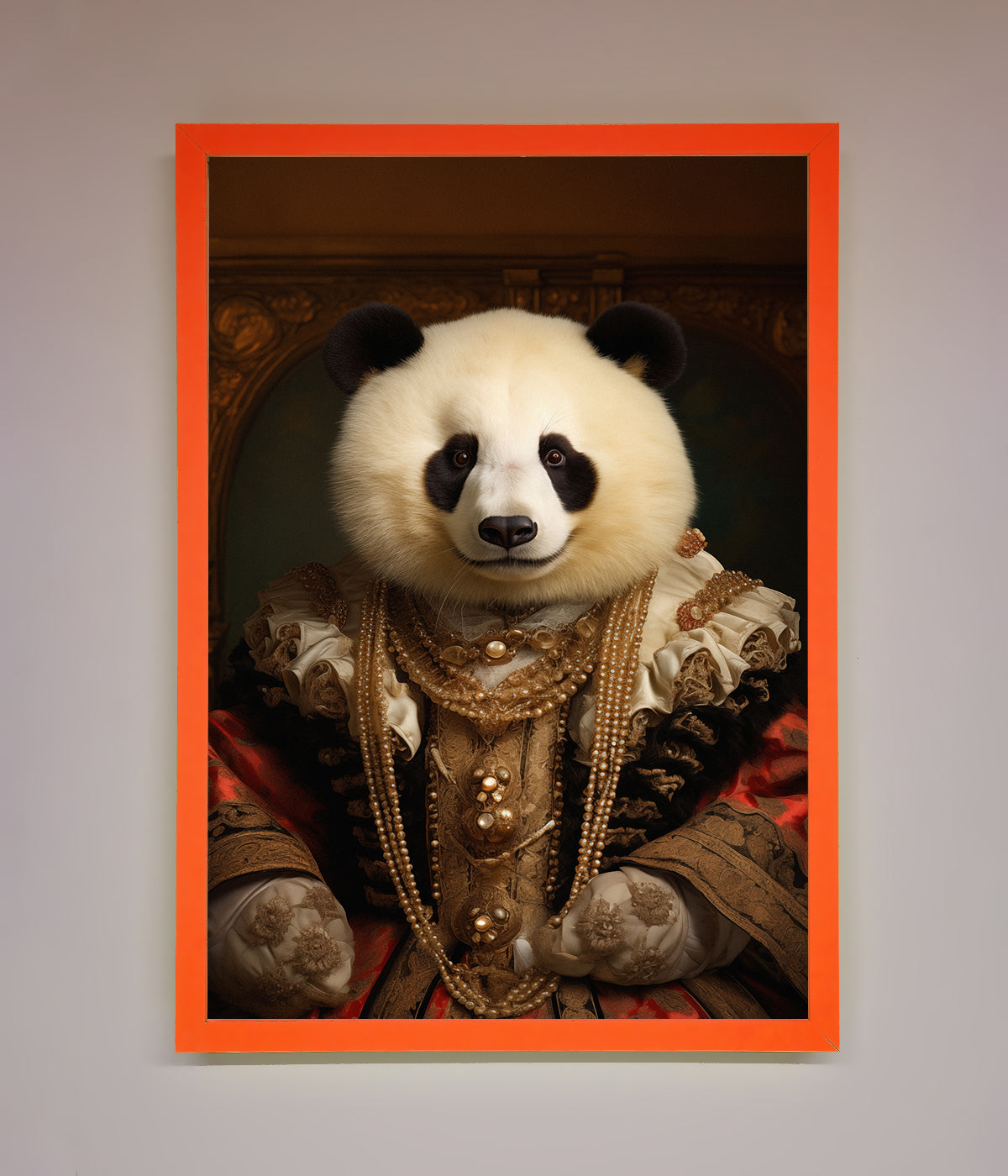 Renaissance Panda Framed Print print