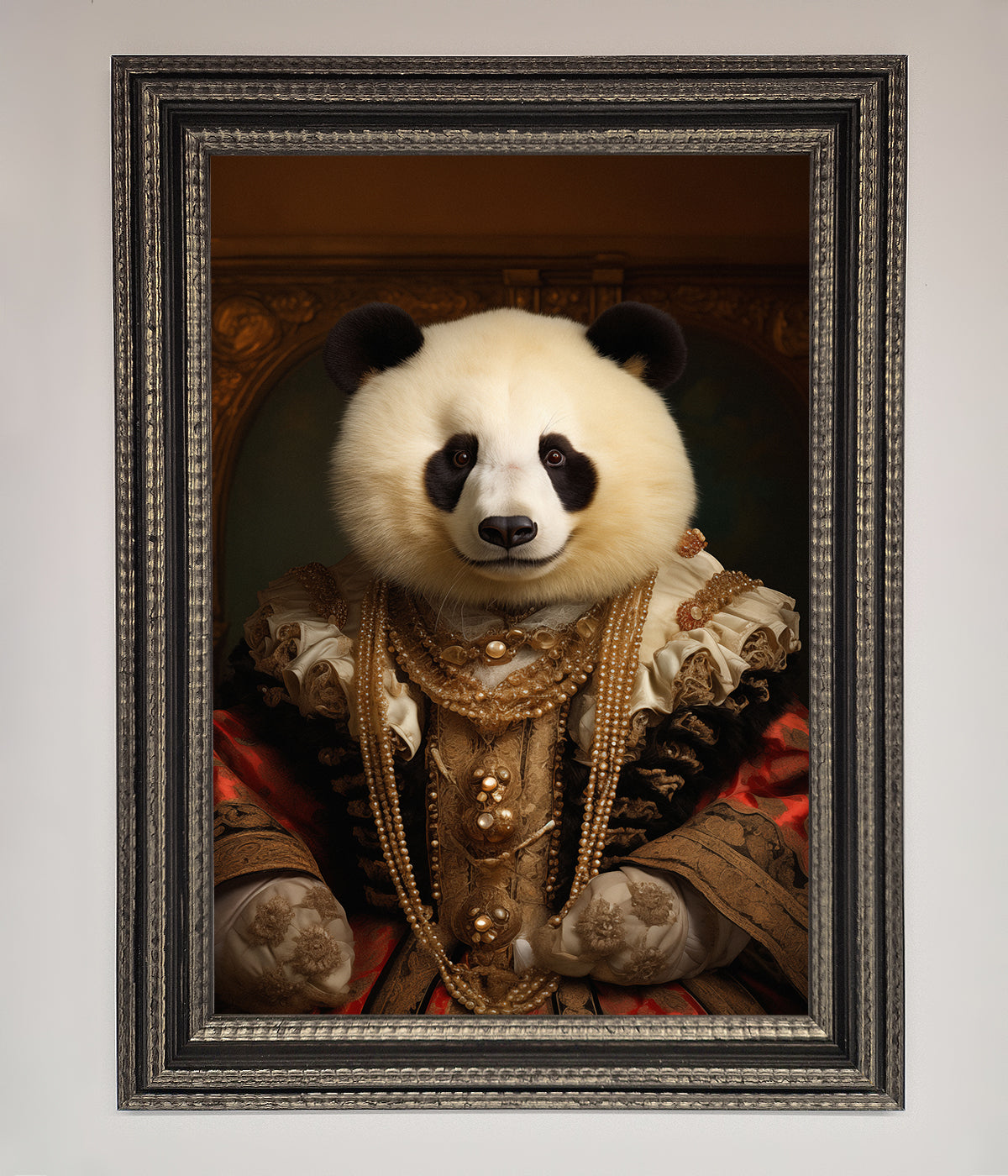 Renaissance Panda Framed Print print