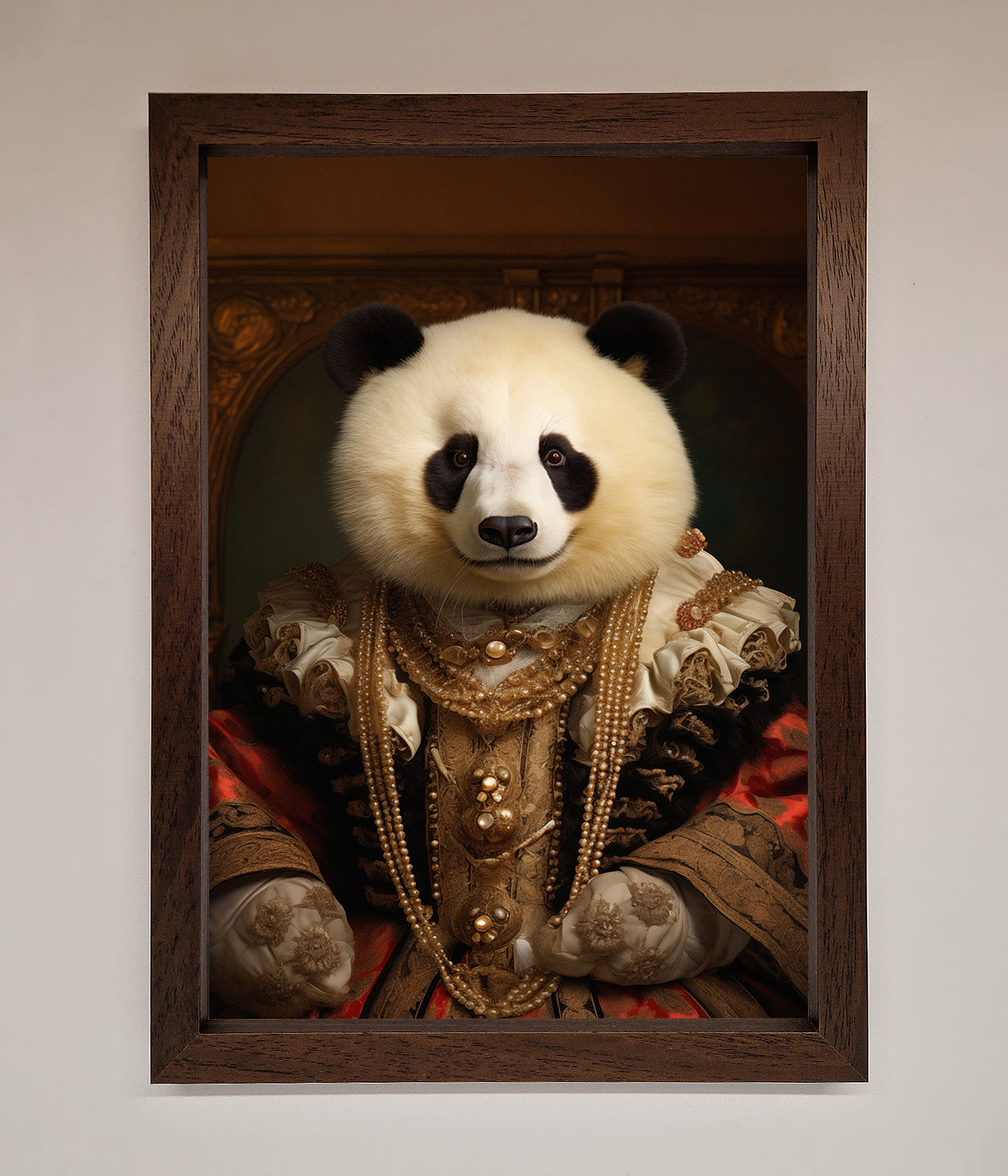 Renaissance Panda Framed Print print