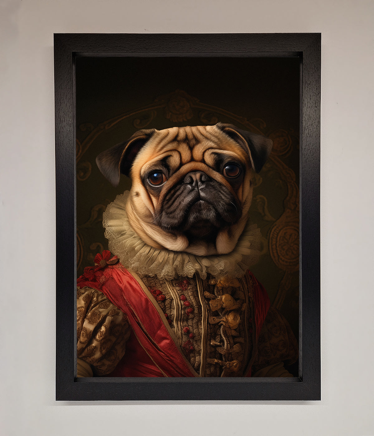 Renaissance Pugs Framed Poster print