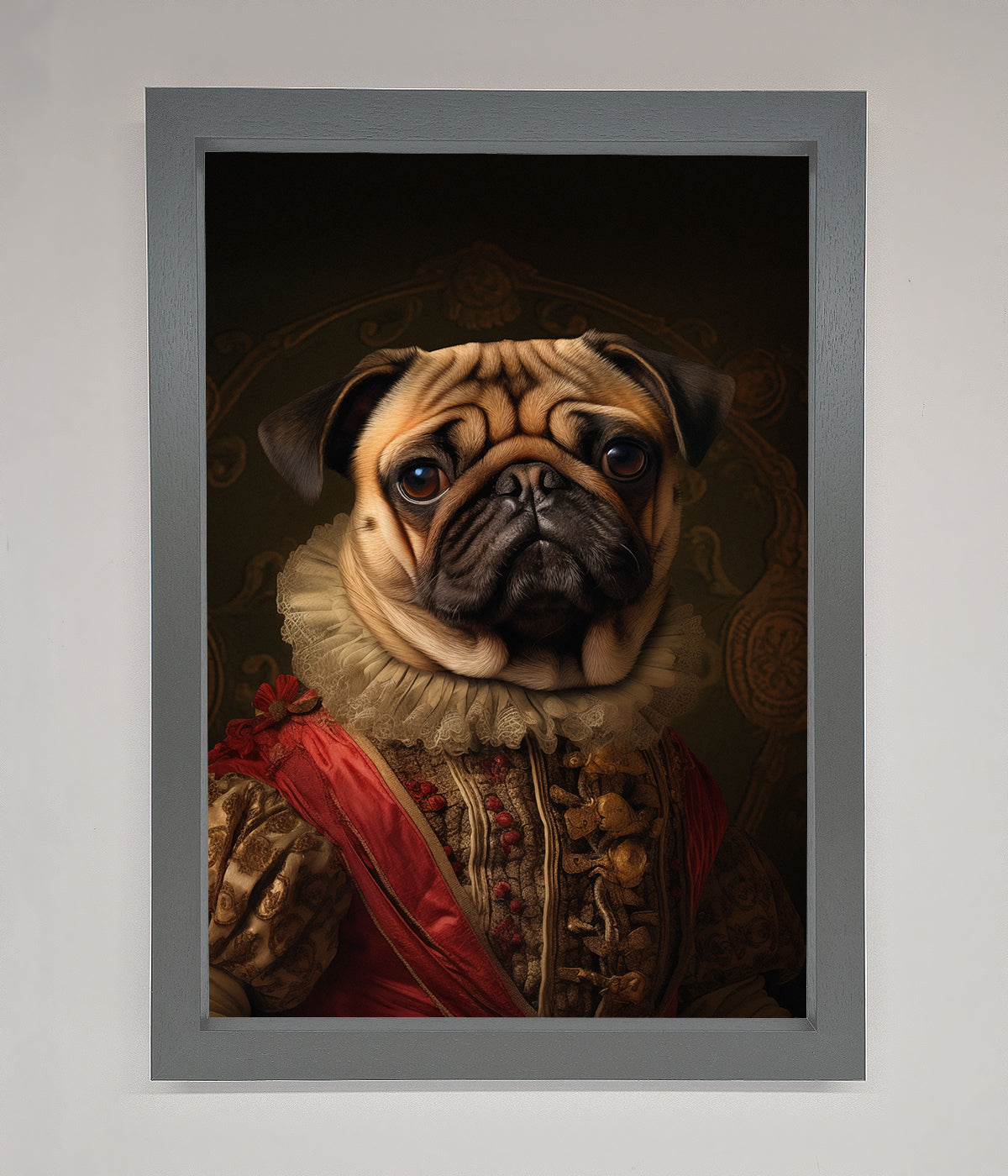 Renaissance Pugs Framed Poster print