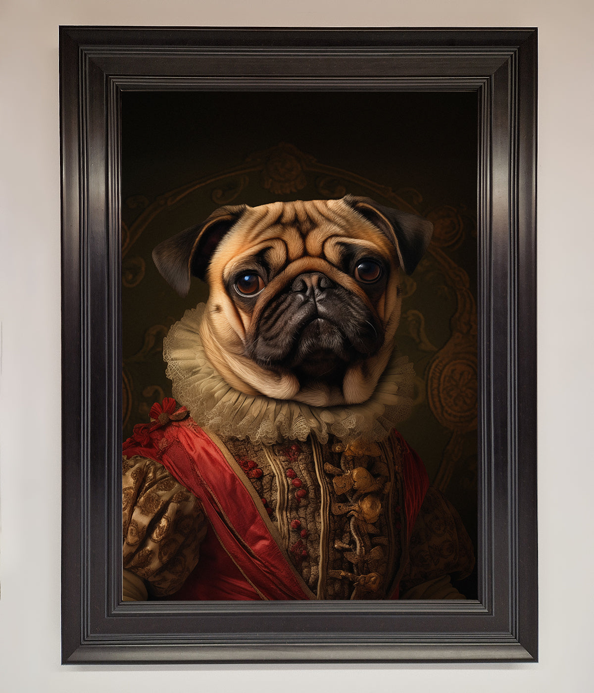 Renaissance Pugs Framed Poster print