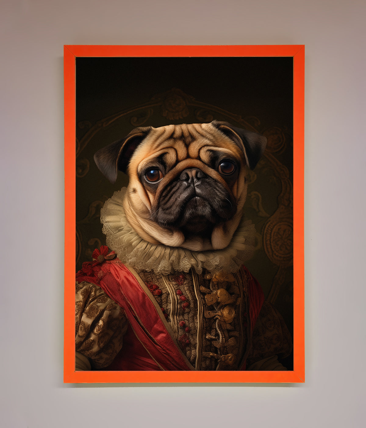 Renaissance Pugs Framed Poster print