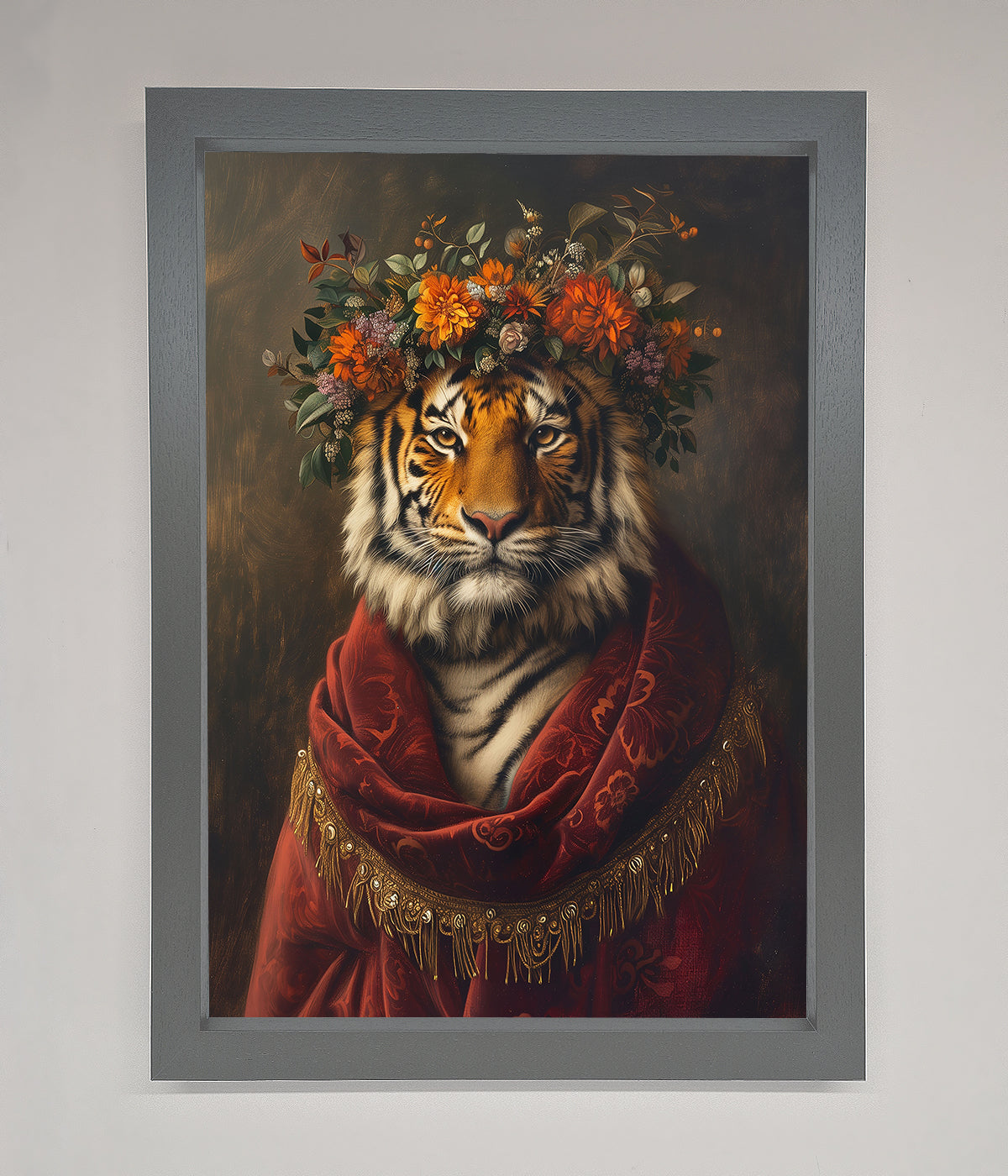 Renaissance Tiger Framed Wall Art print