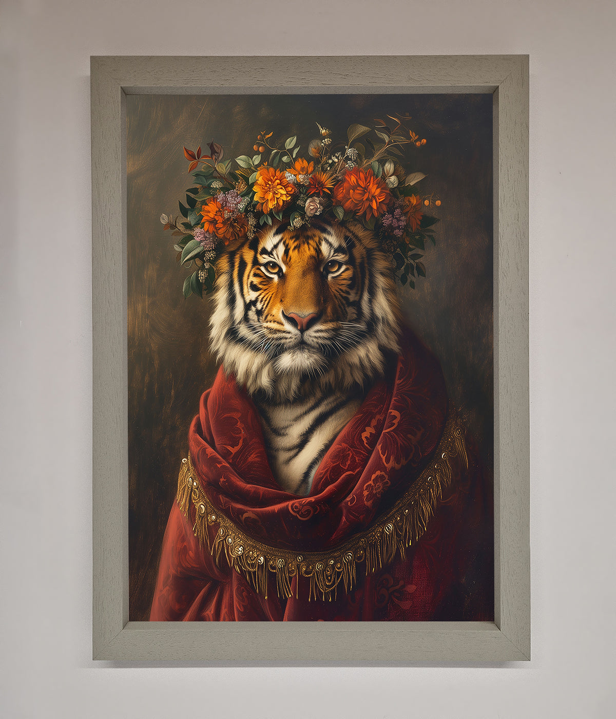 Renaissance Tiger Framed Wall Art print