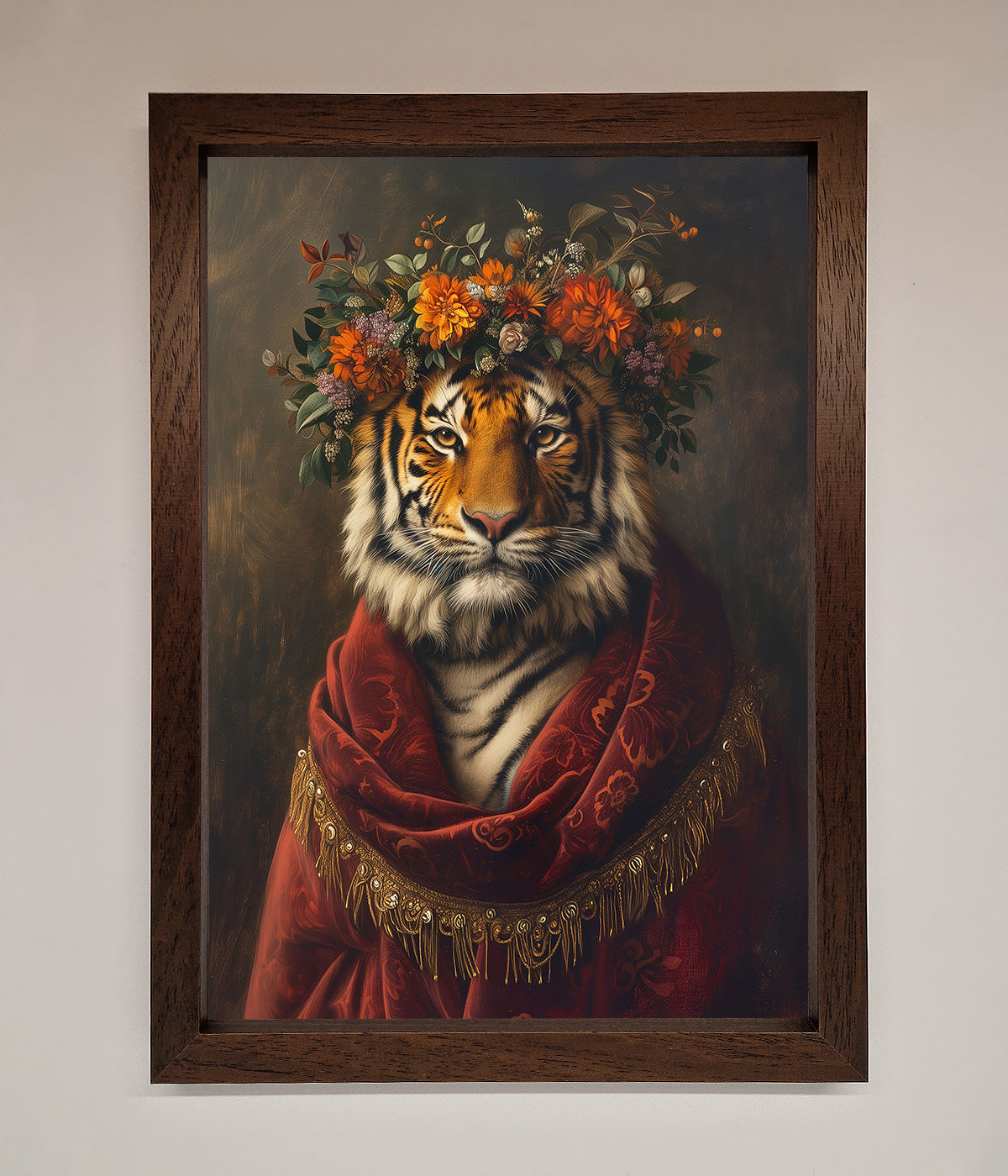 Renaissance Tiger Framed Wall Art print