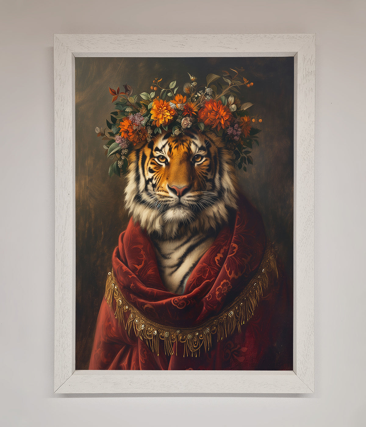 Renaissance Tiger Framed Wall Art print