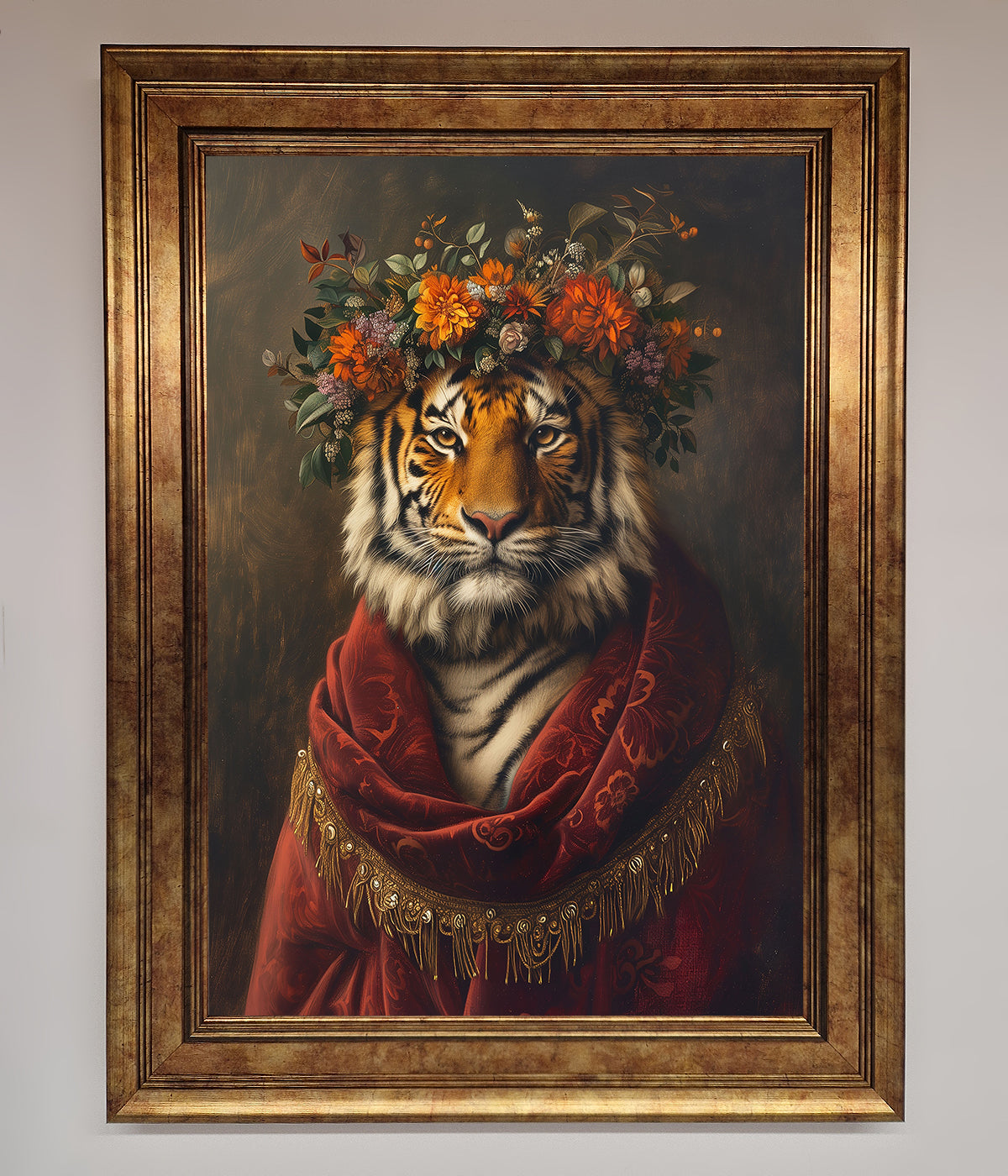 Renaissance Tiger Framed Wall Art print