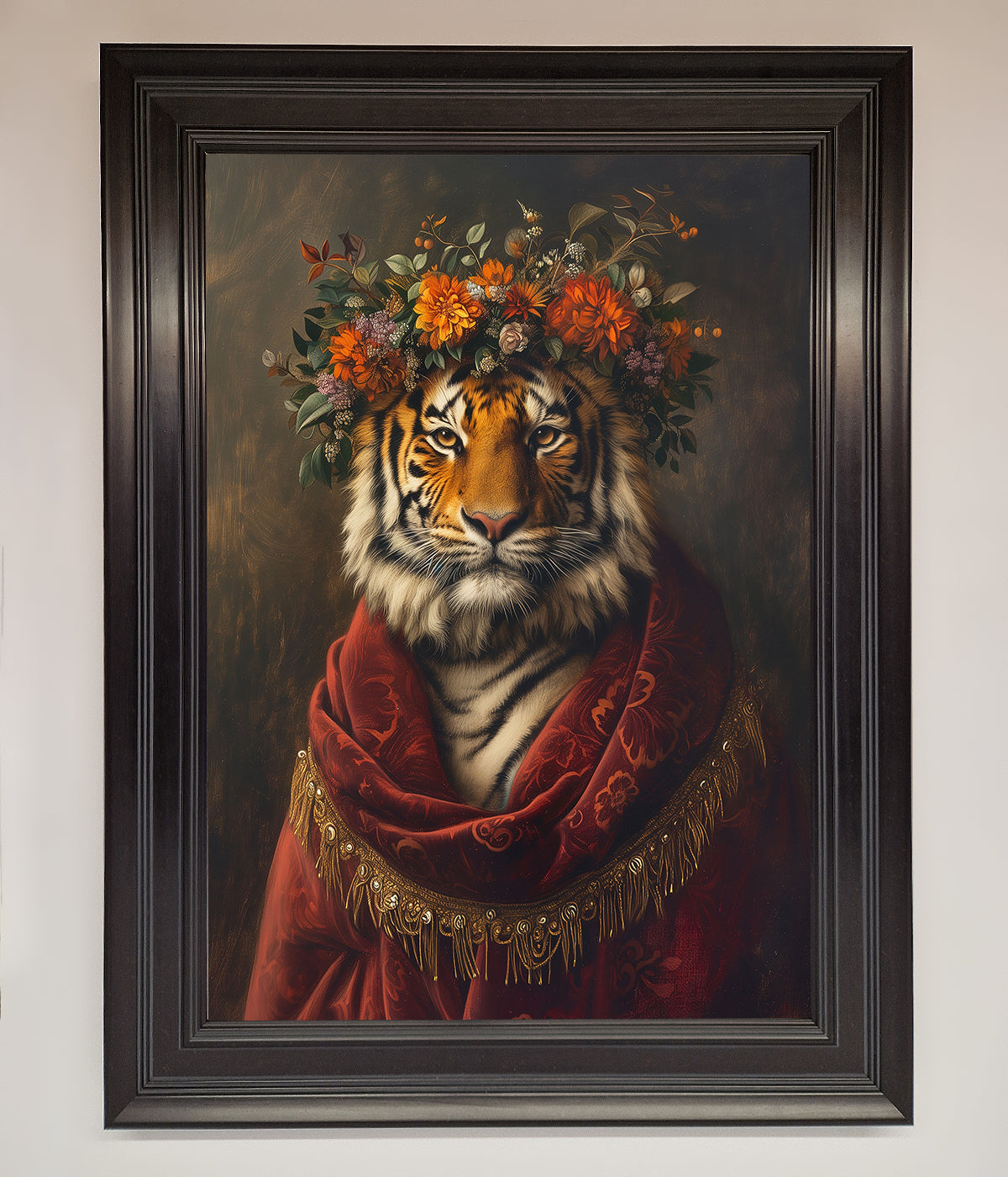 Renaissance Tiger Framed Wall Art print