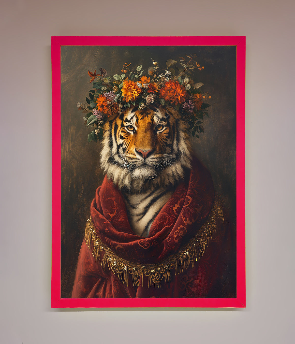 Renaissance Tiger Framed Wall Art print