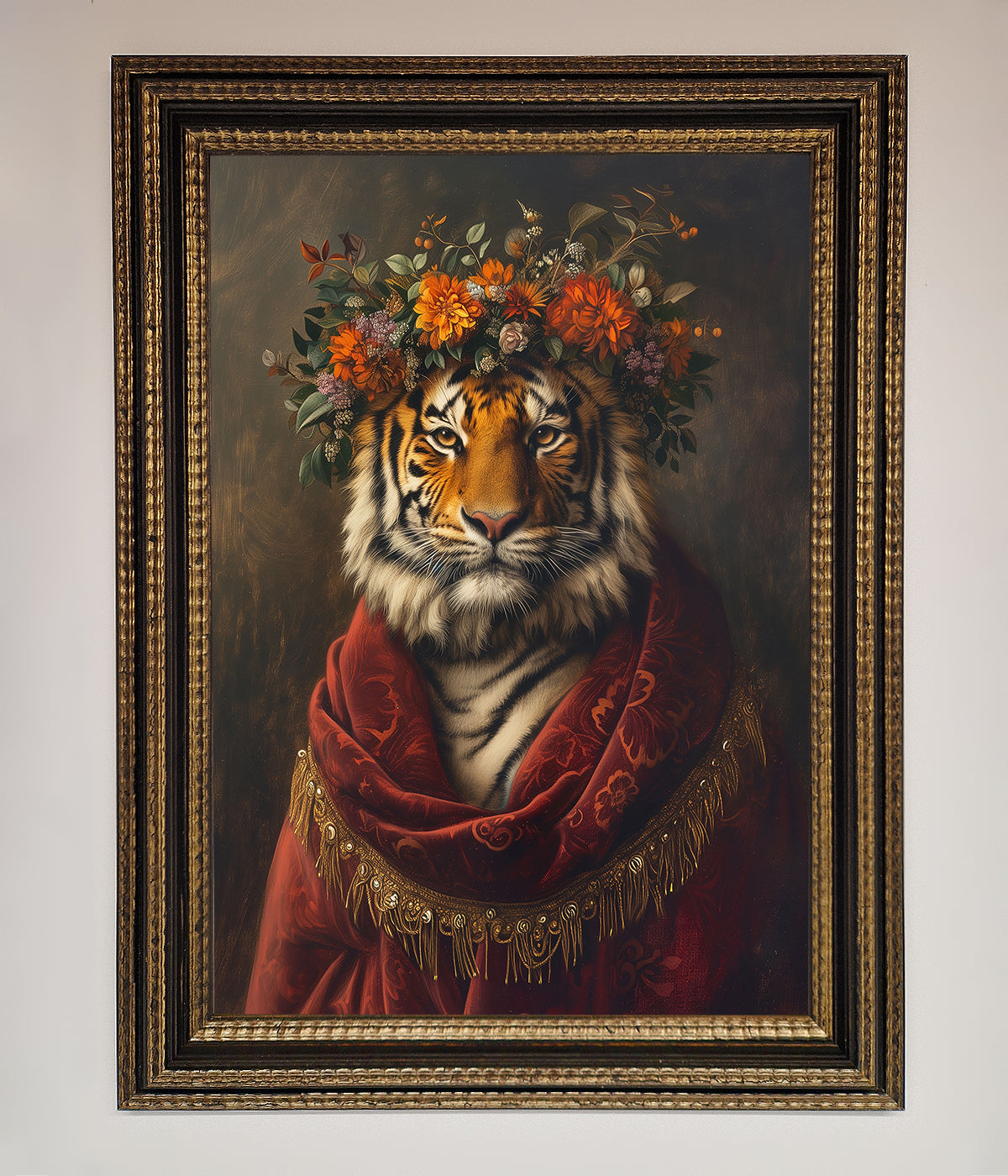 Renaissance Tiger Framed Wall Art print