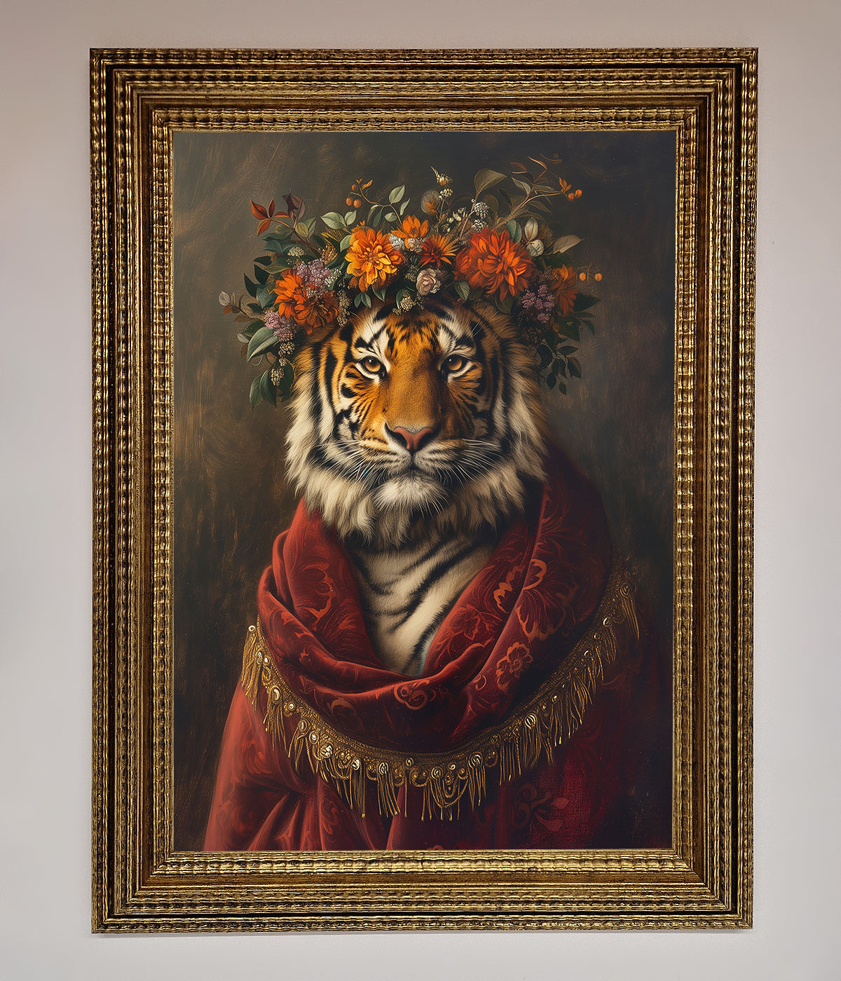 Renaissance Tiger Framed Wall Art print